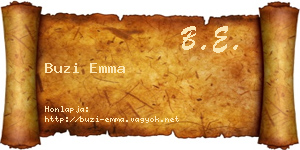 Buzi Emma névjegykártya