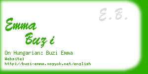 emma buzi business card